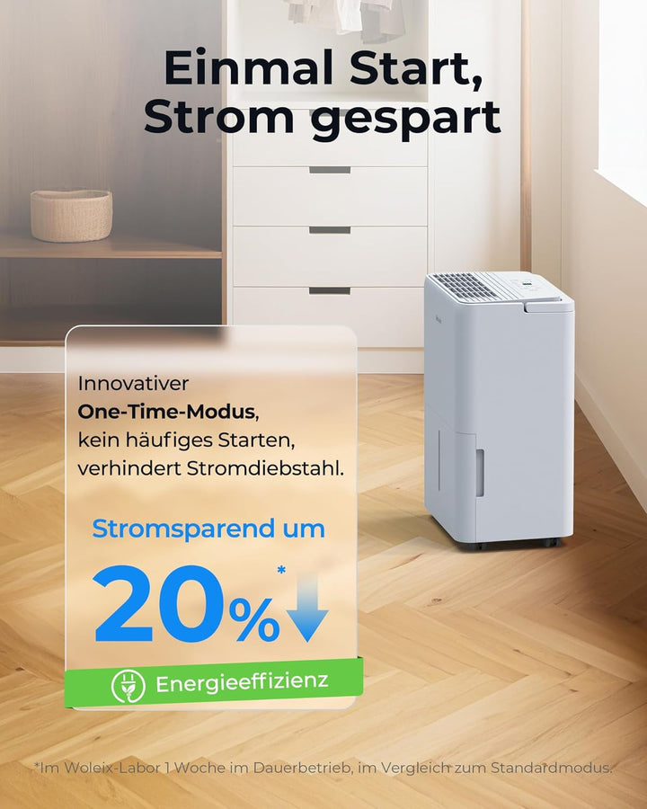 Woleix Luftentfeuchter elektrisch 12L, Entfeuchter elektrisch für Keller, Raumentfeuchter elektrisch
