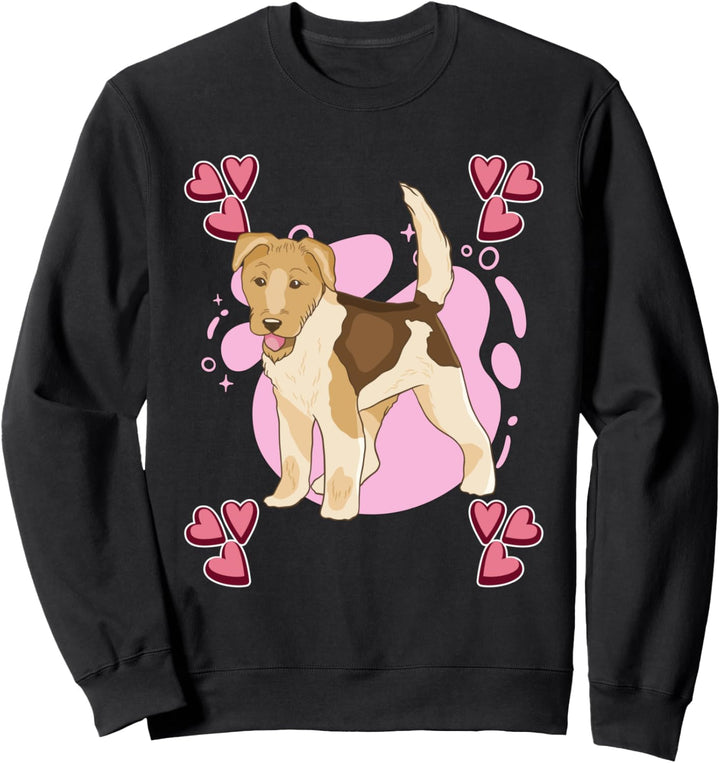 Damen Foxterrier Zeichnung Mädchen Foxterrier Sweatshirt