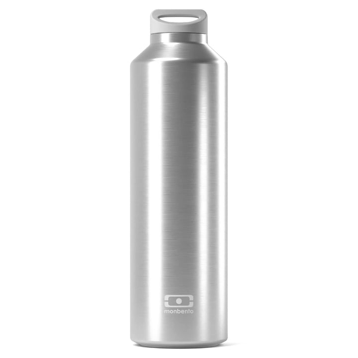 MONBENTO - Isotherme Wasser Flasche MB Steel Silver 500ml - Edelstahl - Auslaufsicher - Infusor - Hä