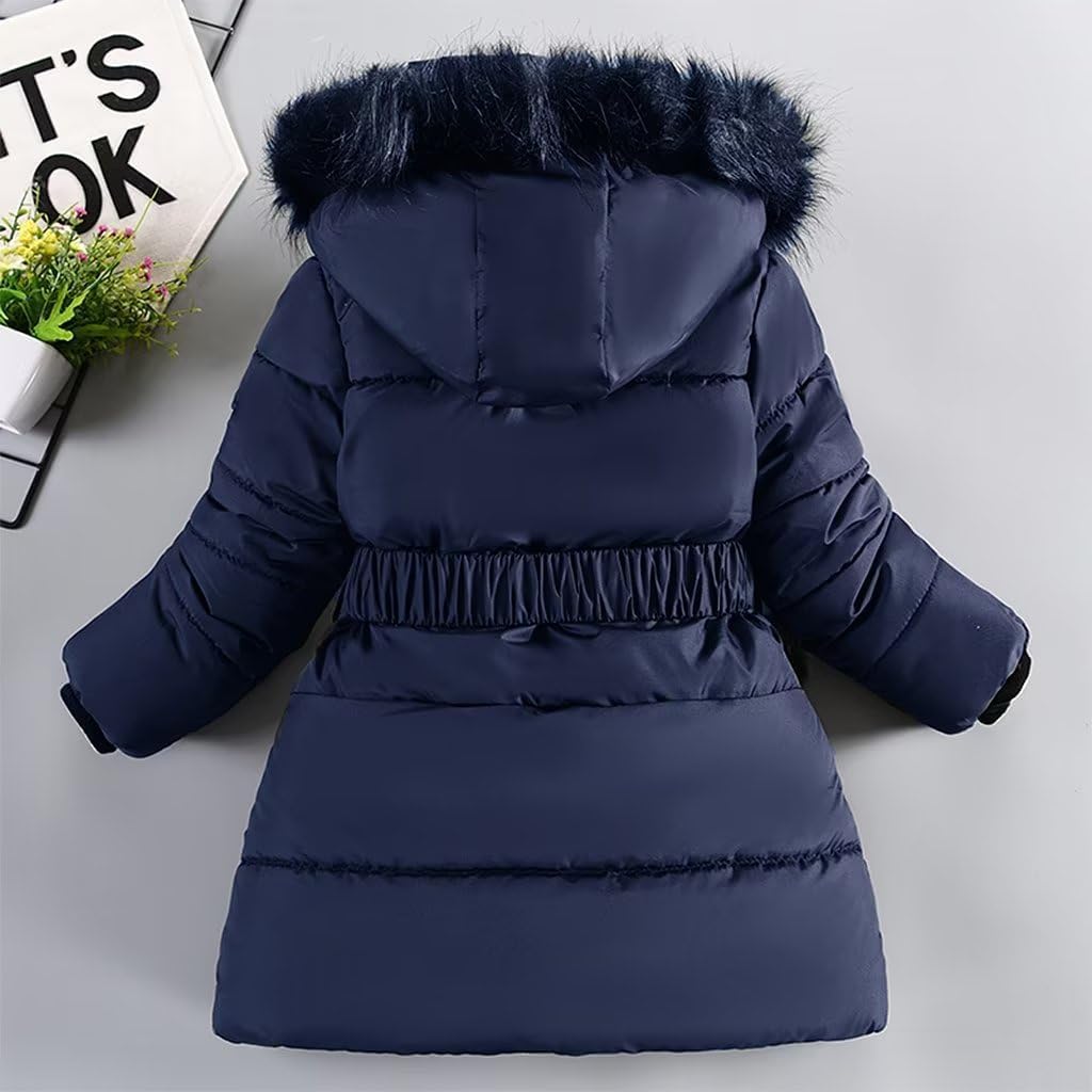 linboo Wintermantel Mädchen Winterjacke Kinder Warm Fleece Mäntel Verdickte Baumwolle Gefütterte Jac