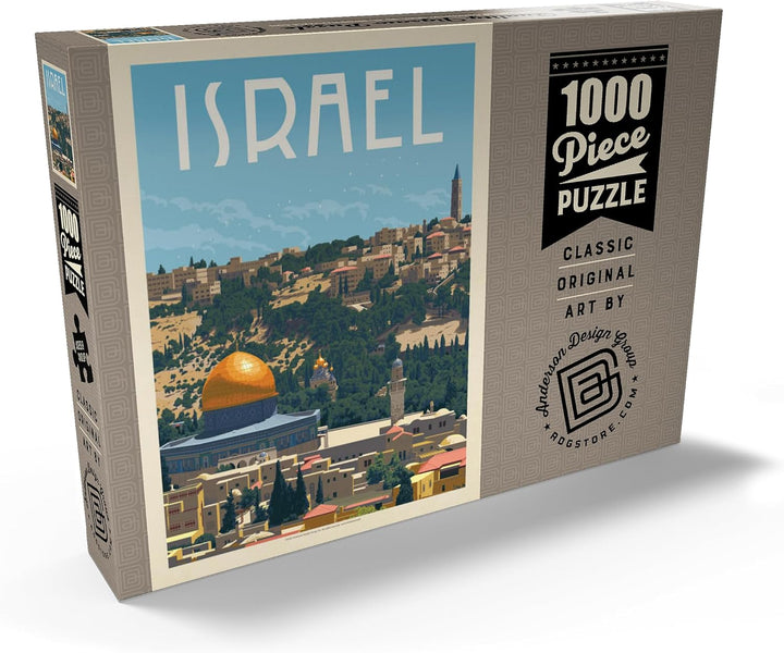 Israel: Jerusalem, Die alte Stadt, Vintage Poster - Premium 1000 Teile Puzzle - MyPuzzle Sonderkolle