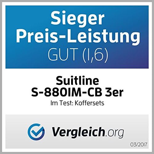 suitline 3er Koffer-Set Trolley-Set Rollkoffer Hartschalen-Koffer Reisekoffer, TSA, (55 cm, 66 cm, 7