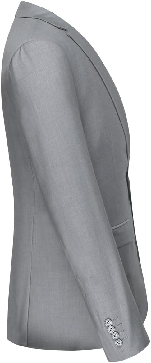 Allthemen Herrenanzug 2 Teilig Slim Fit Anzüge Business Hochzeitanzug für Männer L Hellgrau, L Hellg