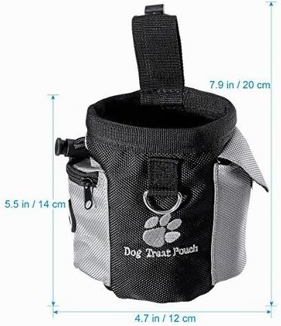 Futterbeutel für Hunde,Trainingsbeutel Hund,UEETEK Oxford Hände Frei Hund Treat Tasche mit Eingebaut