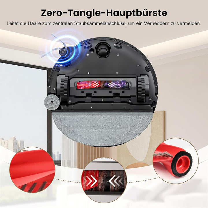 26 Stück Zubehör für Roborock Saros 10 Saugroboter, 2 Hauptbürste 6 Staubbeutel 4 Wischtücher 4 Seit