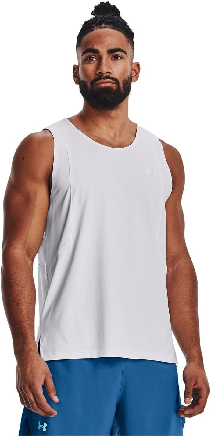 Under Armour Iso-Chill Run Laser Tanktop Herren S Weiss/Reflekt, S Weiss/Reflekt