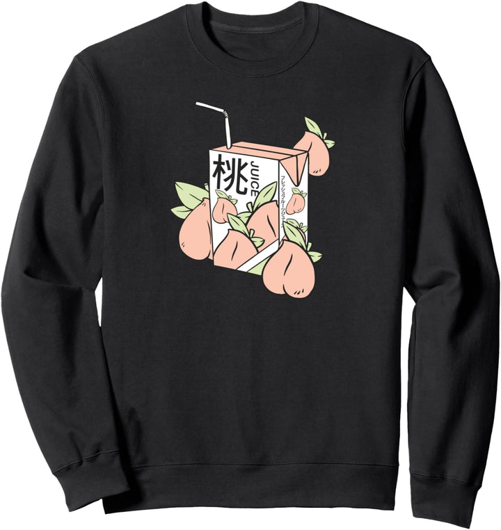 Aesthetic Japanese Peach Juice - Japanischer Pfirsich Saft Sweatshirt