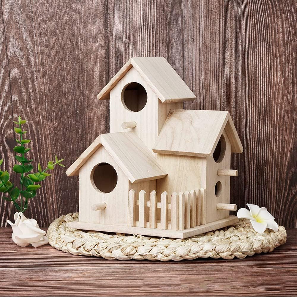 Nistkasten Meise Bausatz, Vogelhaus Wetterfest aus Holz, Nistkasten Wellensittich, Vogelhäuschen Bla