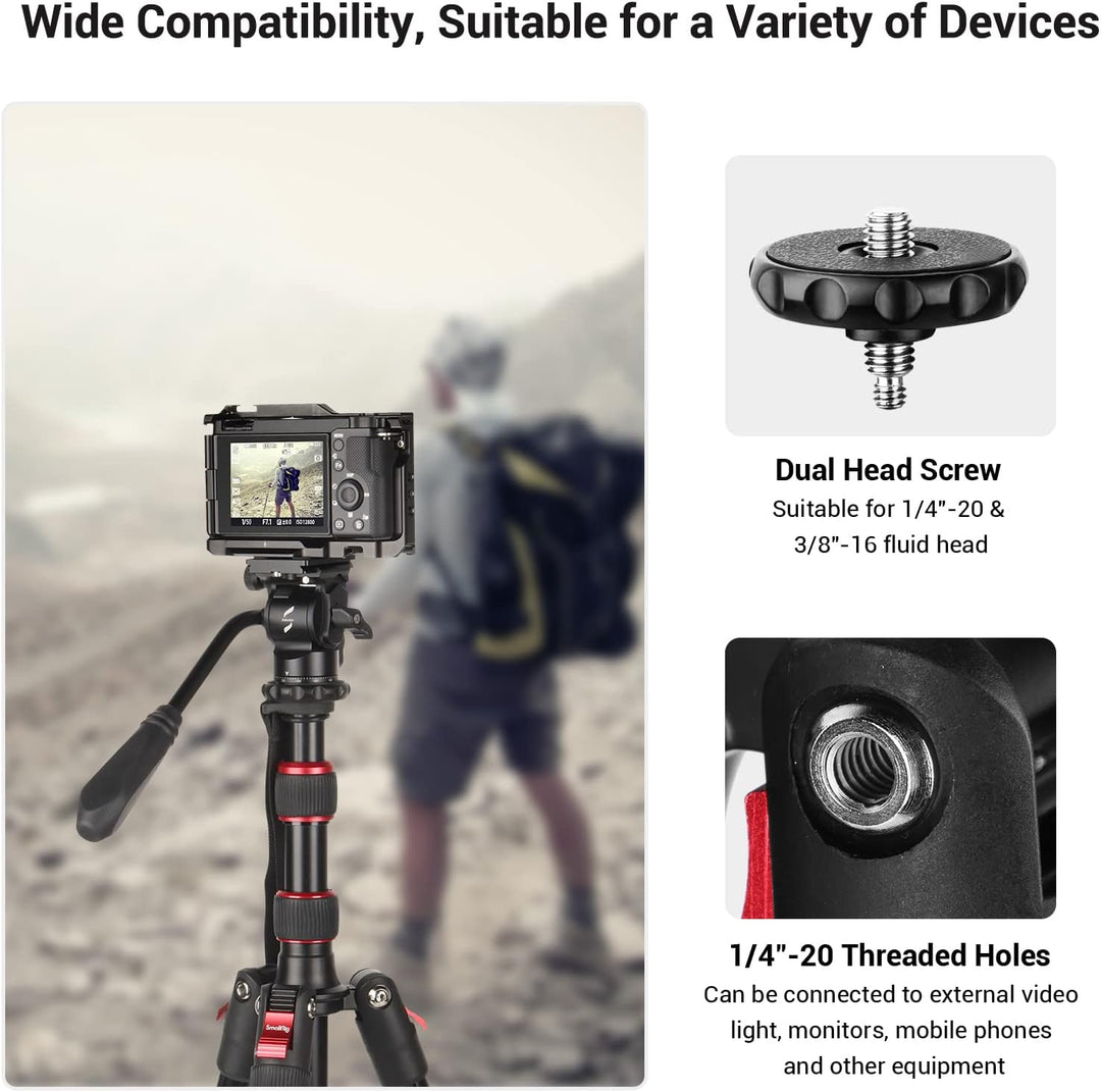 SmallRig 68" Reisestativ mit 1/4"-20 Screw, Portable Aluminum Tripod Monopod für Reise und Freizeitf