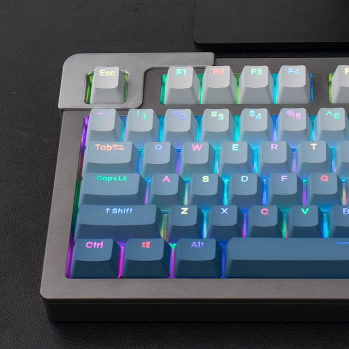 123 Tasten Double Shot PBT Tastenkappen OEM Profil Gradient Blue Backlit Keycaps für 61/87/104/108 C