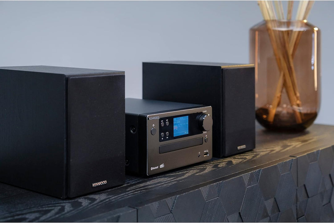 KENWOOD M-725DAB-B - Micro HiFi-System mit DAB+, CD, USB, Bluetooth und TFT-Display, Midnight Black,