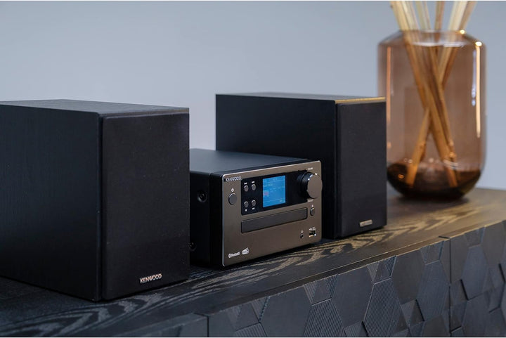 KENWOOD M-725DAB-B - Micro HiFi-System mit DAB+, CD, USB, Bluetooth und TFT-Display, Midnight Black,