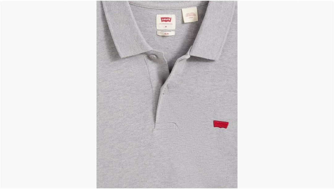 Levi's Herren Housemark Polo Hemd, Chesthit Logo, Grau (Medium Grey Heather)