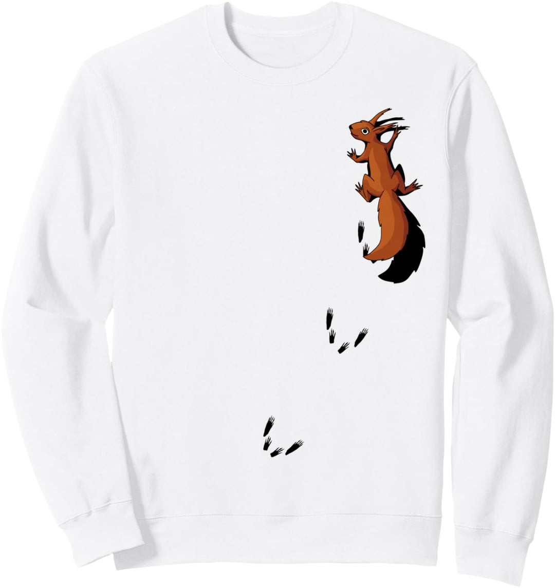 Nagetier mit Spuren | kletterndes Eichhörnchen Sweatshirt