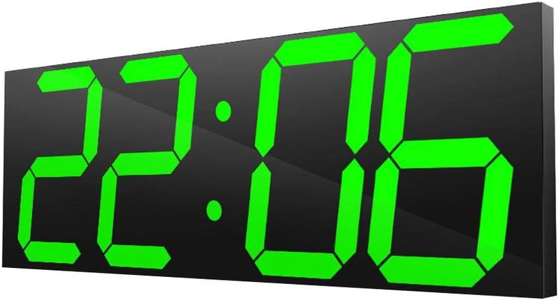 Ymiko Grosse LED-Digitaluhr, Wanduhr, elektronisch, Spiegel, digital, LED, 100 – 240 V, mit Fernbedi