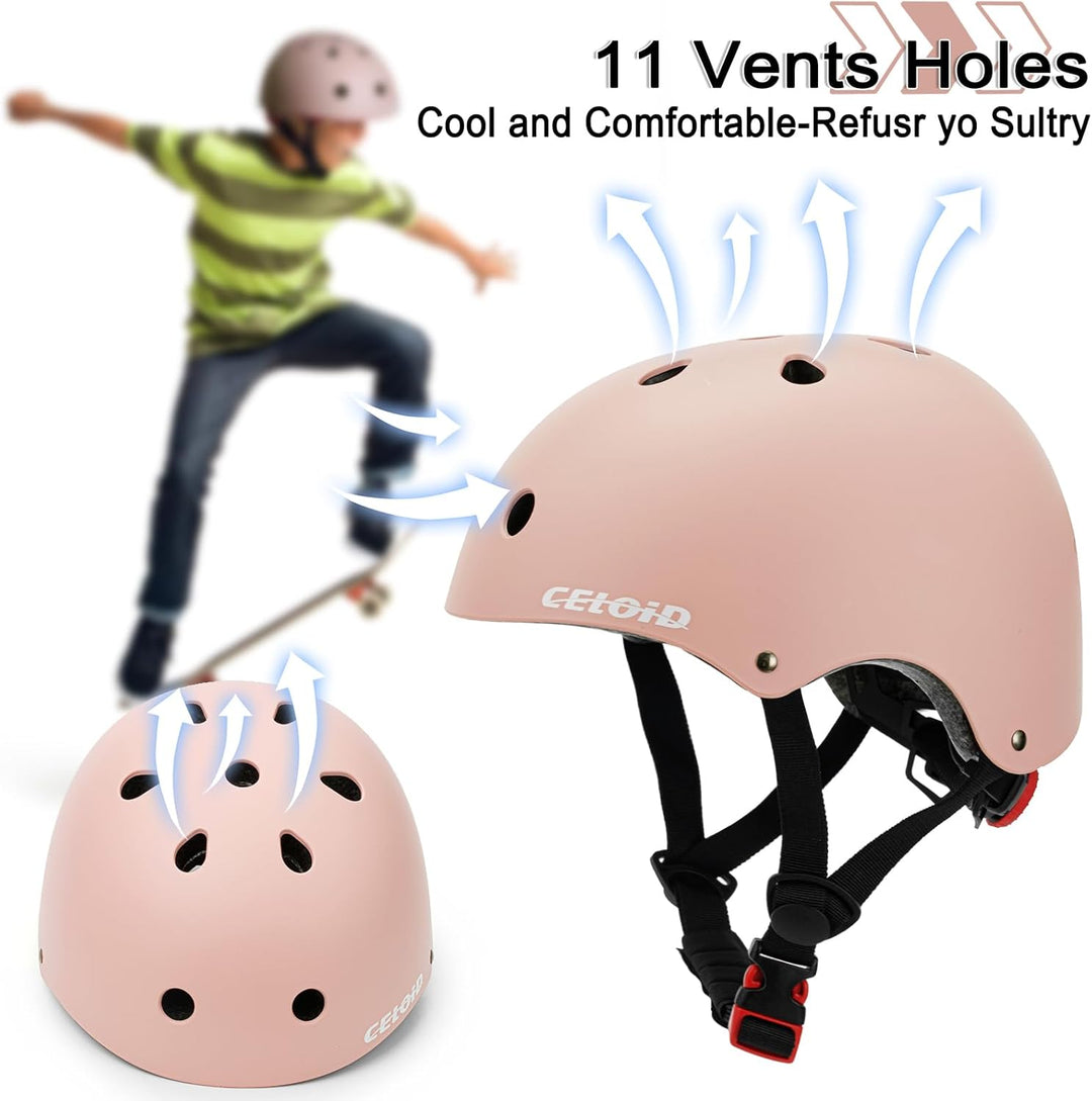 CELOID Kinder Fahrradhelm, Kleinkind Skateboard Helme für Alter 3-5-8-10-16 Jahre Jungen Mädchen, ve