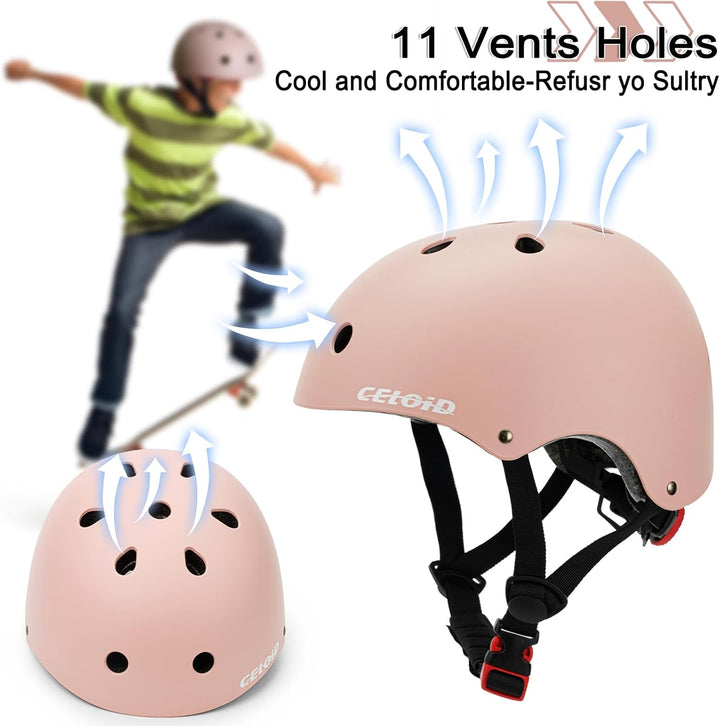 CELOID Kinder Fahrradhelm, Kleinkind Skateboard Helme für Alter 3-5-8-10-16 Jahre Jungen Mädchen, ve