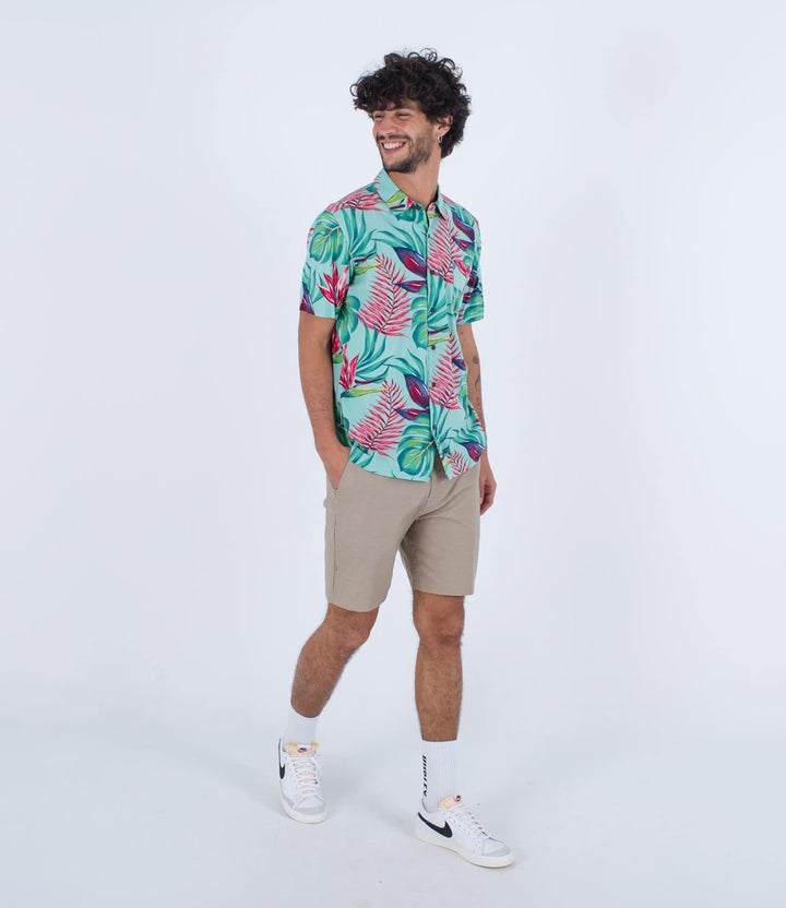 Hurley Herren Rincon S/S Hemd S Tropical Mist, S Tropical Mist