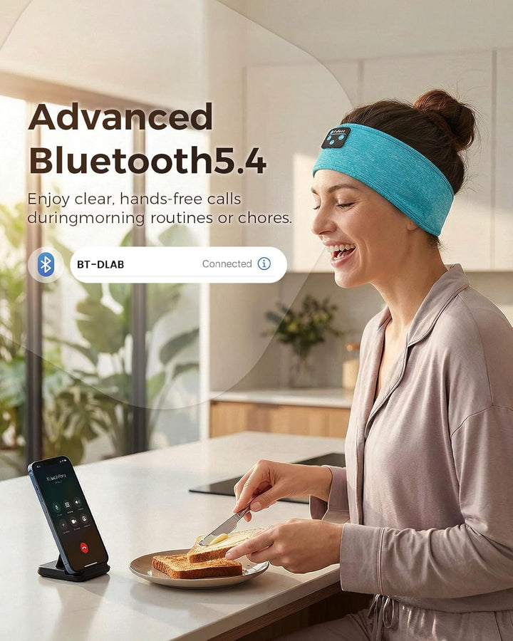 Schlafkopfhörer Bluetooth, Schlafkopfhörer Stirnband – weicher elastischer bequemer Stirnbandkopfhör