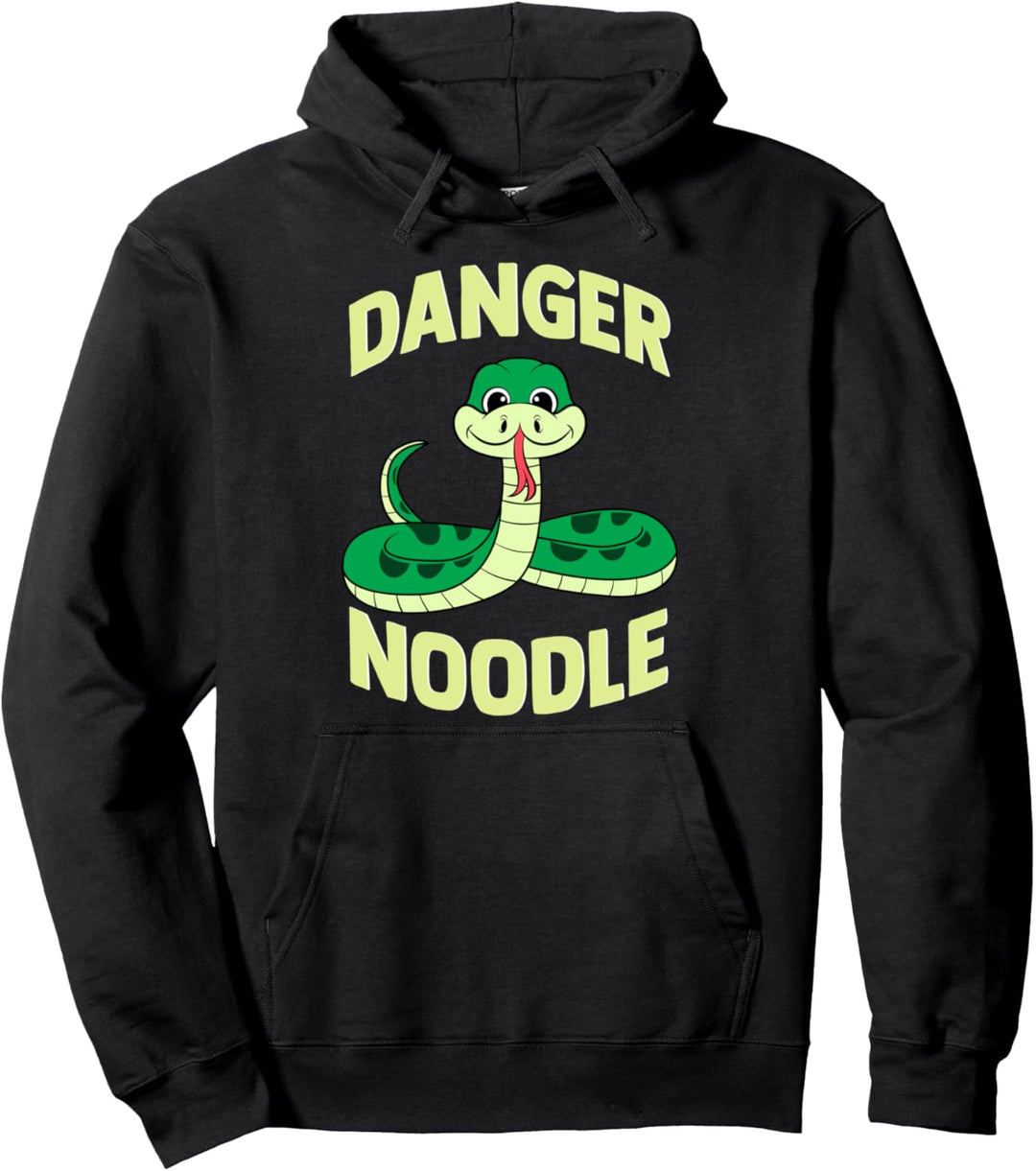 Lustiger Danger Noodle Reptilien Snakes Cartoon Snake Snek Meme Pullover Hoodie