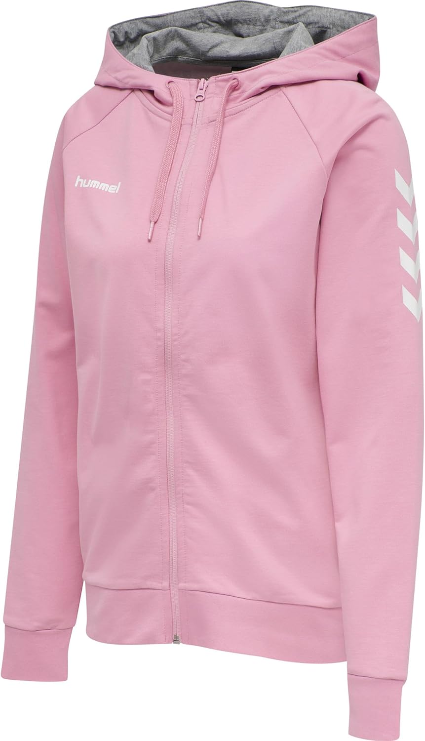 hummel Hmlgo Zip Hoodie Damen Multisport Hoodie XS Cotton Candy, XS Cotton Candy