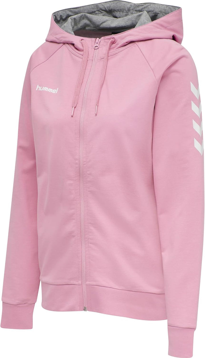 hummel Hmlgo Zip Hoodie Damen Multisport Hoodie XS Cotton Candy, XS Cotton Candy