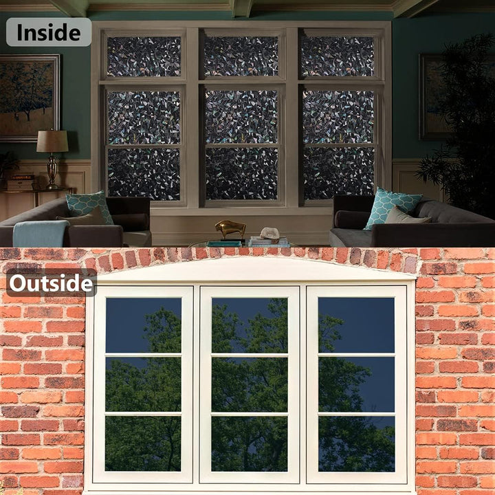 LEMON CLOUD Fensterfolie - Sichtschutzfolie Fenster Blickdicht von Aussen, Statisch Selbsthaftend So