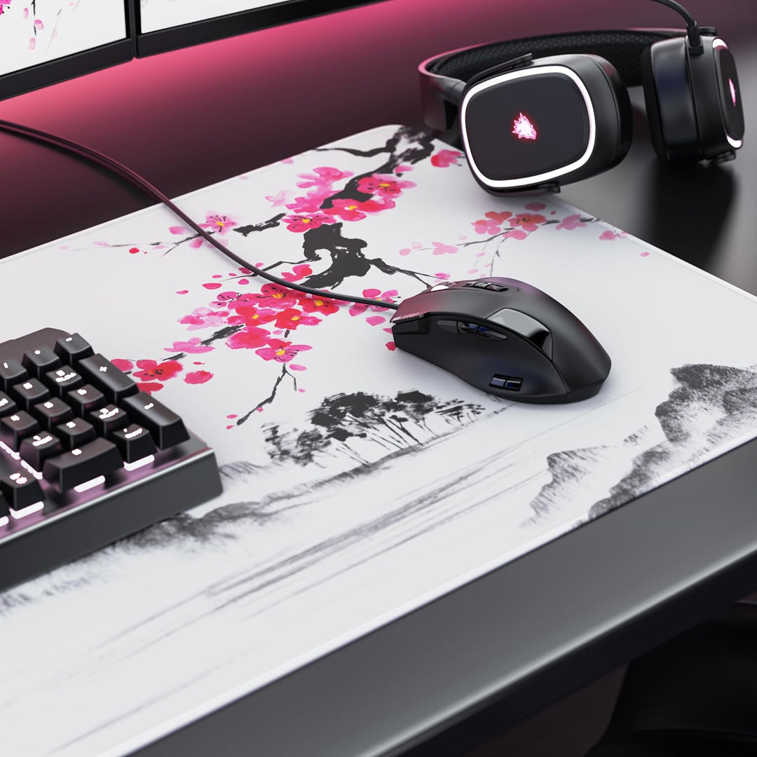TITANWOLF - XXL Speed Gaming Mauspad 900 x 400mm - XXL Mousepad - Tischunterlage Large Size - verbes