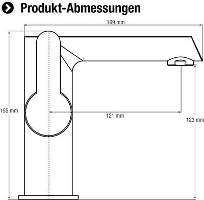 Cornat Waschtisch-Einhebelarmatur "Semme" - Verchromter Messingkörper - Mühelose Schaftbefestigung -