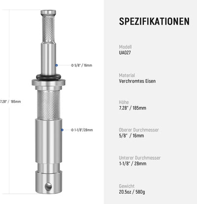 NEEWER Junior zu Baby Steckeradapter, 1-1/8"/28mm Junior Stecker auf 5/8"/16mm Baby Stecker, Ständer