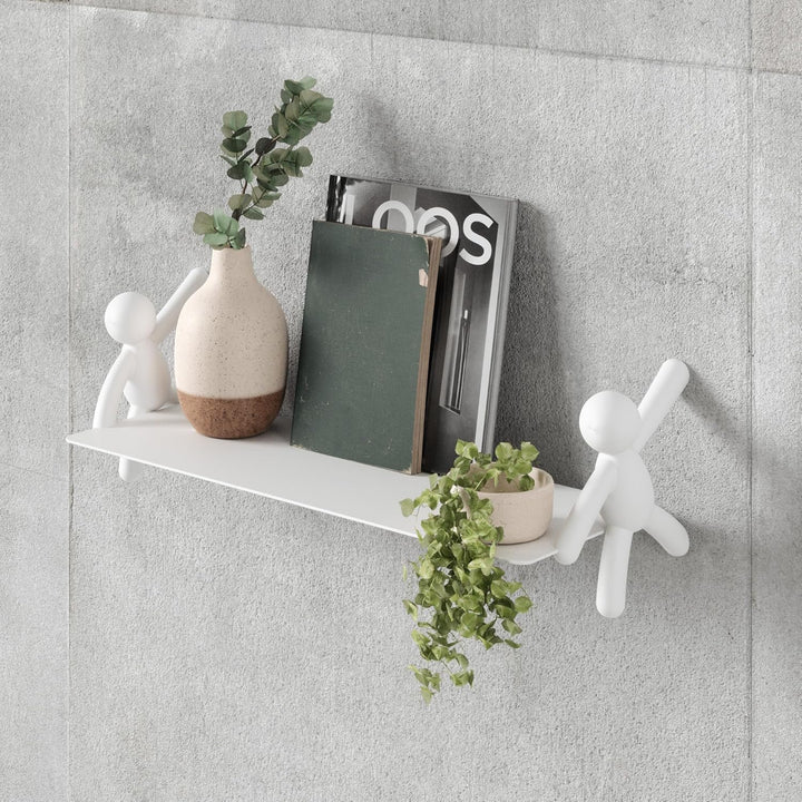 Umbra Buddy schwebendes Wandregal Shelves & Magazine Racks, Steel, White, Einheitsgrösse, Weiß