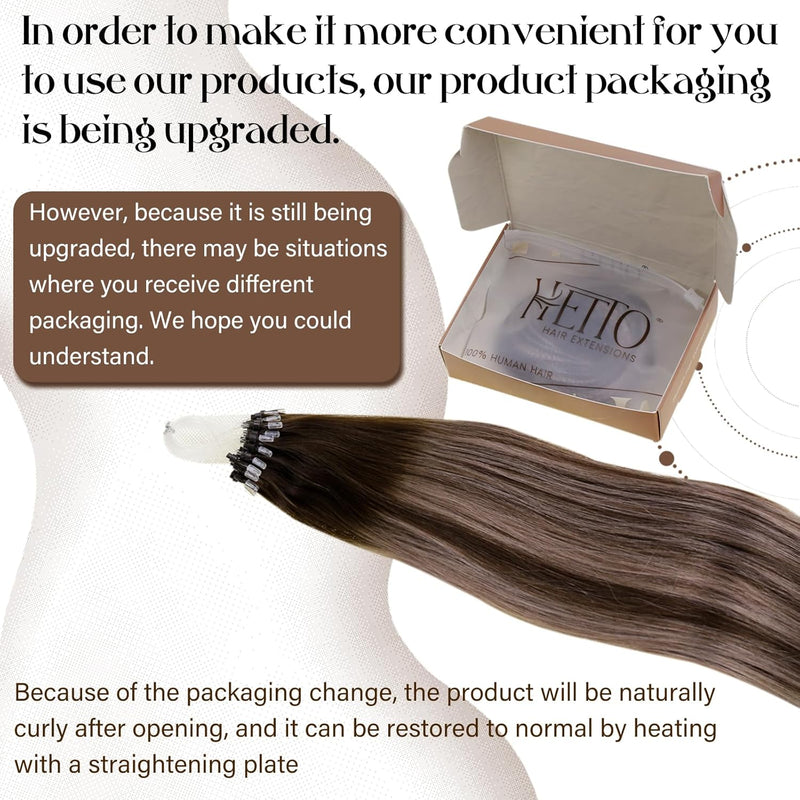 Hetto Extensions Echthaar Microring Ombre Extensions Microring Echthaar Remy Micro Loop Extensions E