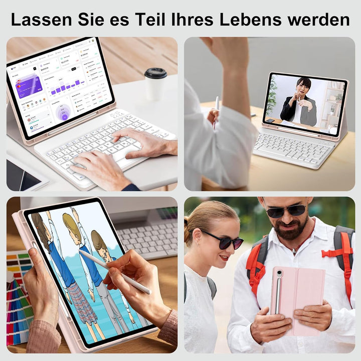 Tastatur für Samsung Galaxy Tab S10 Lite AI Tablet 10.9" 2025/S10 FE, Kabellose Magnetisch Abnehmbar