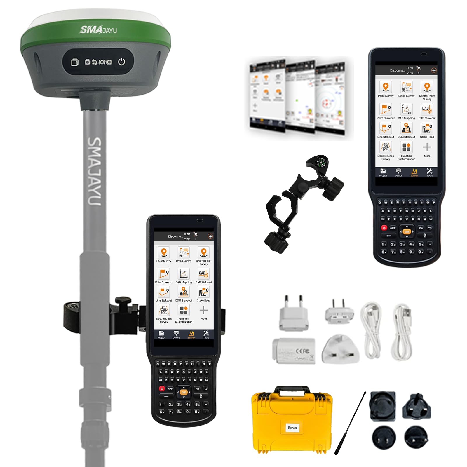 SMA26 RTK GPS Rover IMU Tilt Landvermessungsausrüstung mit Kollektor ...