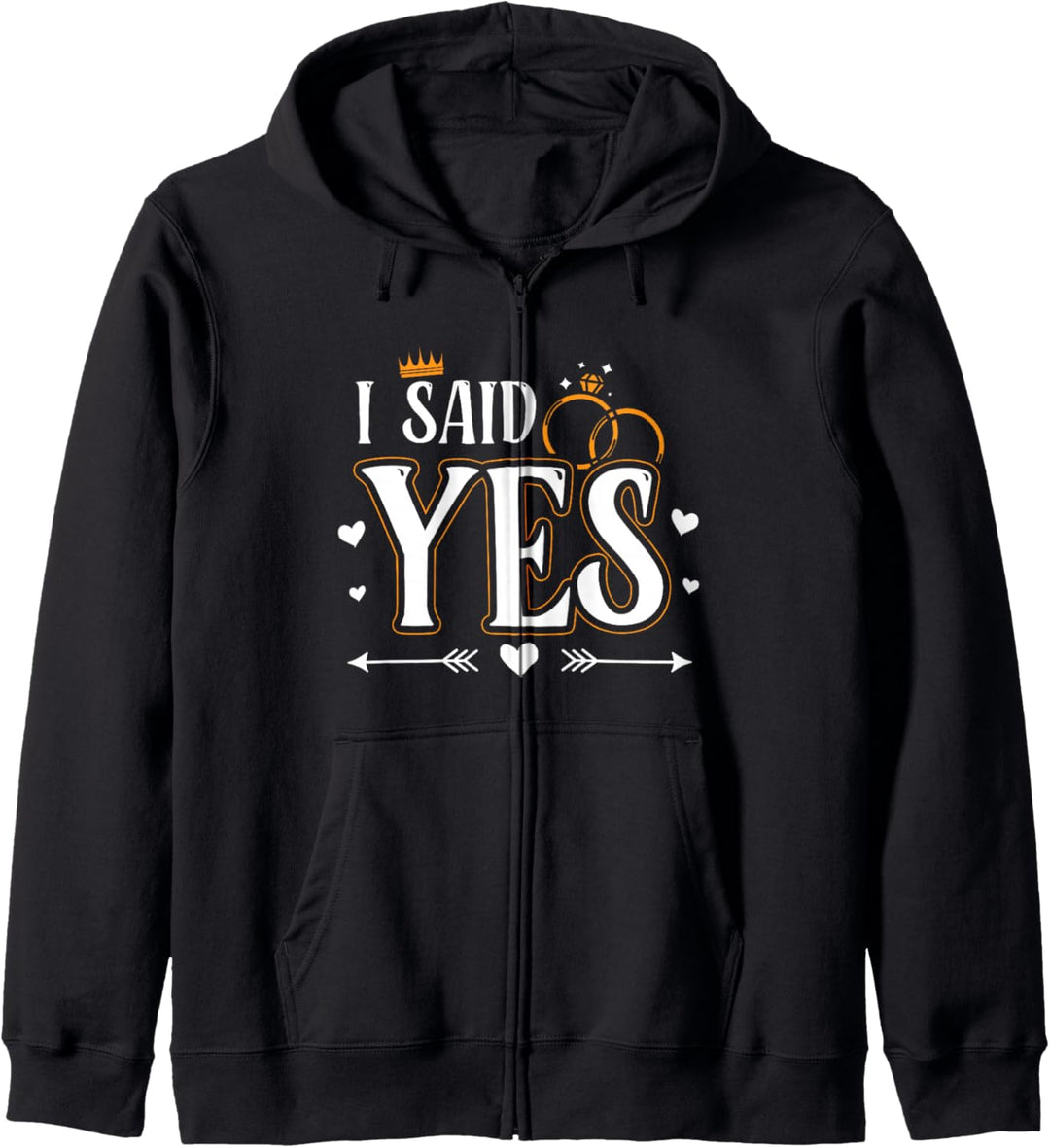 I Asked I Said Yes Engagement Reveal Announcement Matching Kapuzenjacke