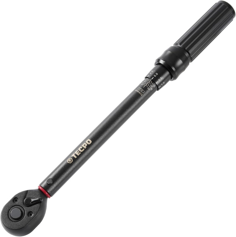 TECPO Automatischer Drehmomentschlüssel 1/4 Zoll Antrieb (1/4") 10-50 Nm Hebel-Umschaltknarre mit au