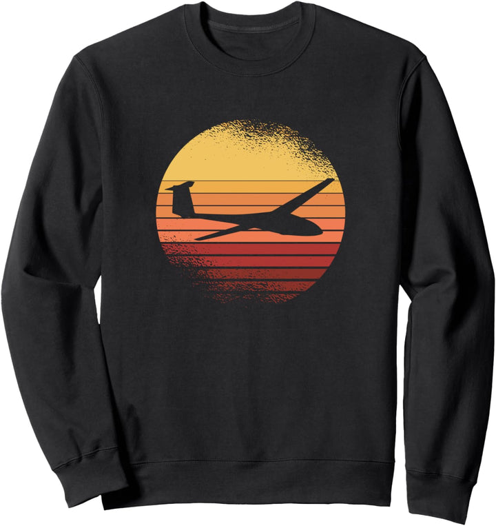 Retro Segelflieger im Abendrot Piloten Segelfliegen Sweatshirt