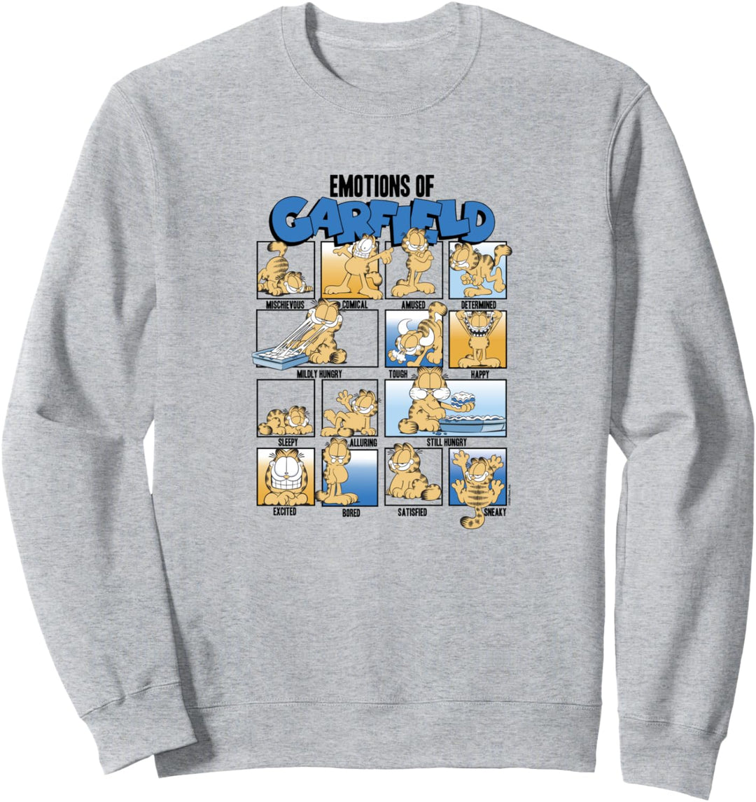 Garfield Emotions Of Garfield Blue Grid Sweatshirt