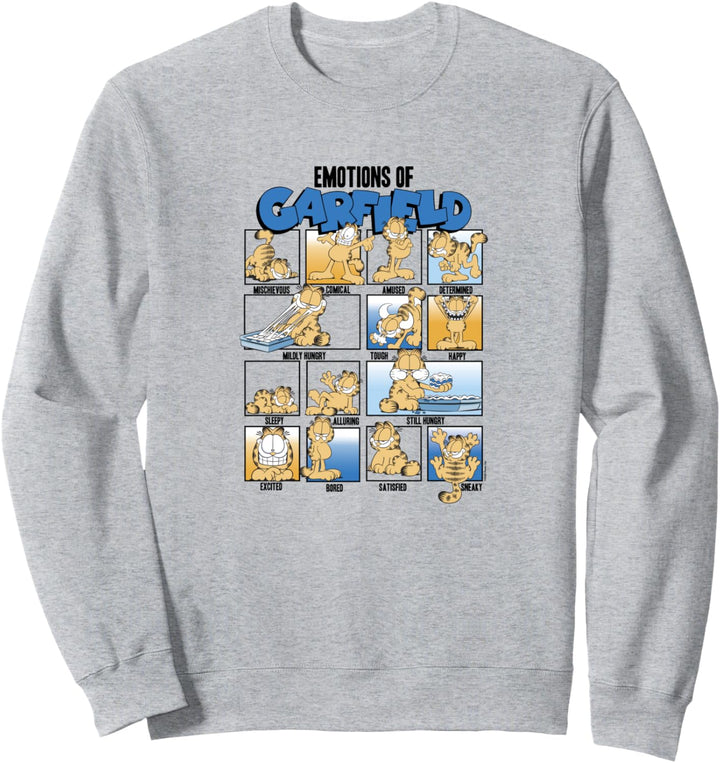 Garfield Emotions Of Garfield Blue Grid Sweatshirt