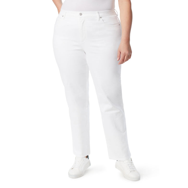 Gloria Vanderbilt Damen Amanda Classic High Rise Tapered Jeans 26 Plus Regular Weiss, 26 Plus Regula