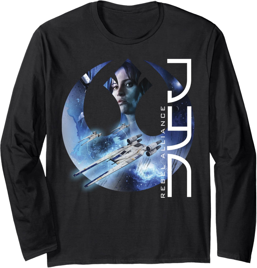 Star Wars Rogue One Jyn Rebel Logo Langarmshirt