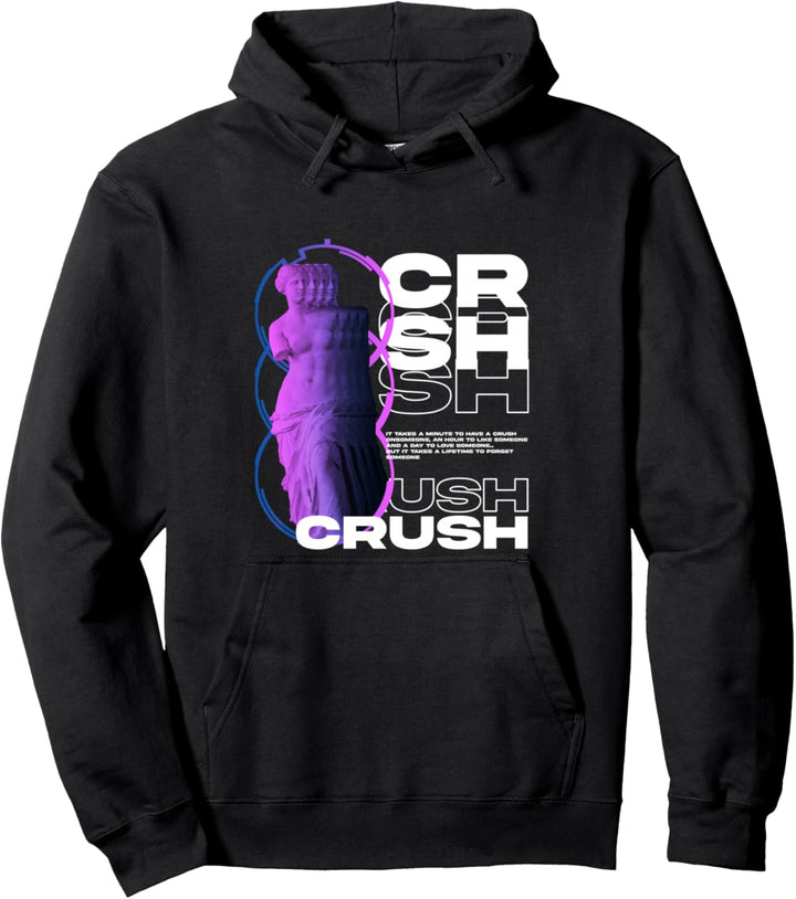 Crush Greek Sculpture - Sad Aesthetic Edgy Streetwear Pullover Hoodie