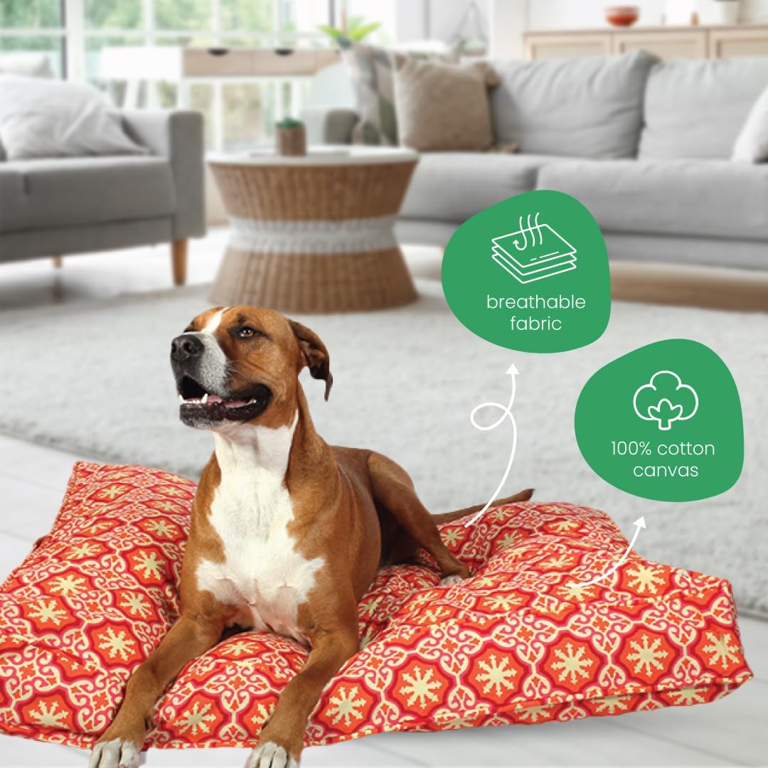 Molly Mutt Bezug für kleine Hundebetten, Papillon-Druck, Masse: 55,9 x 68,9 x 12,7 cm, 100% Baumwoll