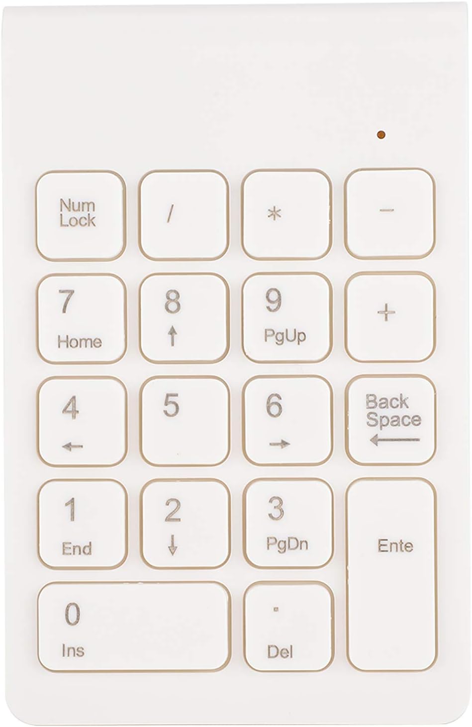 Drahtlose Nummernblöcke, Ergonomischer Nummernblock Numpad 18 Tasten Tragbare 2,4-GHz-USB-Finanzbuch