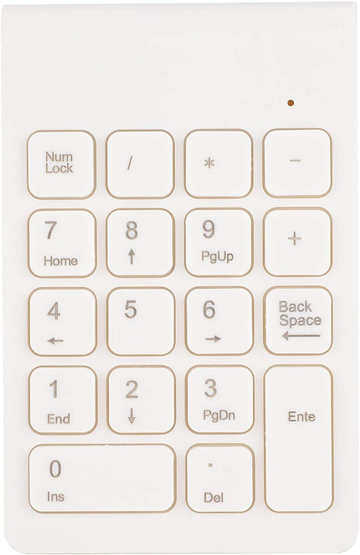 Drahtlose Nummernblöcke, Ergonomischer Nummernblock Numpad 18 Tasten Tragbare 2,4-GHz-USB-Finanzbuch