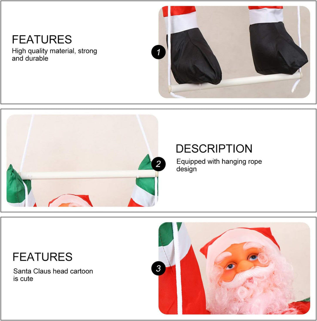BESPORTBLE Weihnachtsmann auf Leiter Kletternder Weihnachtsmann Kletter Nikolaus Figur Santa Claus O