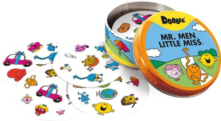 Asmodee Dobble Mr Men and Little Miss Kartenspiel, ab 4 Jahren, 2-8 Spieler, 15 Minuten Spieldauer S