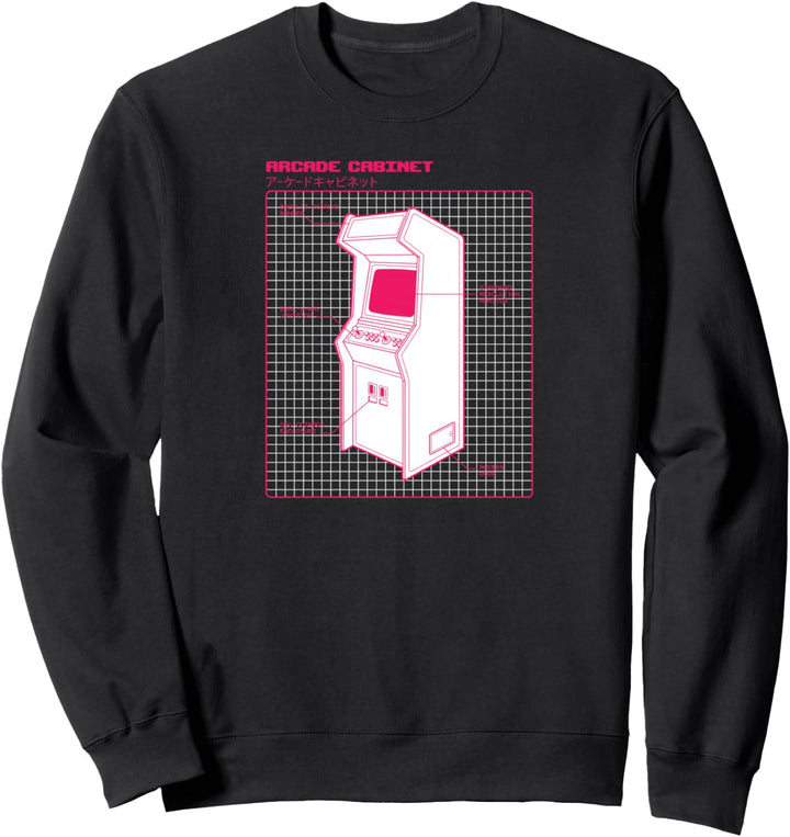 RETRO VIDEO ARCADE CABINET Jahre Video-Arcade-Kabinett Meme Sweatshirt