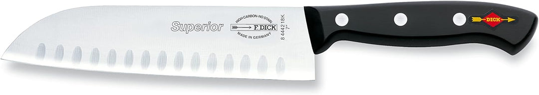 F. DICK Santoku, Küchenmesser, Superior (Messer mit Klinge 18 cm, X55CrMo14 Stahl, nichtrostend, 56°