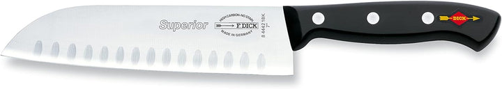 F. DICK Santoku, Küchenmesser, Superior (Messer mit Klinge 18 cm, X55CrMo14 Stahl, nichtrostend, 56°